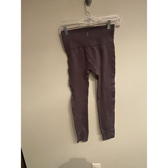 Gymshark womans seamless sheer knit leggings high waist size Small Purple - Picture 2 of 9